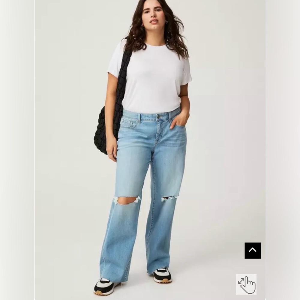 torrid Perfect Wide-Leg Mid-Rise Jean 28 NWT